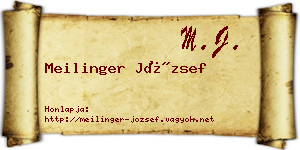 Meilinger József névjegykártya